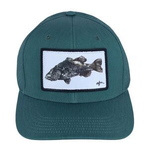 Midwest and Beyond Largemouth Bass Gyotaku Rempa Trucker Hat